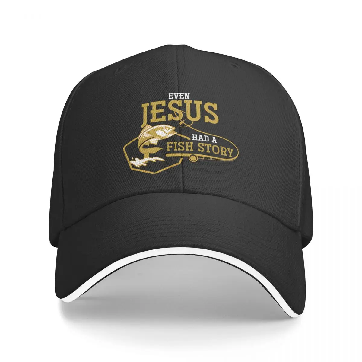 

Christian Fisherman Hobby Fishing Jesus Christ Jesus Christ Multicolor Hat Peaked Women's Cap Personalized Visor Outdoor Hats