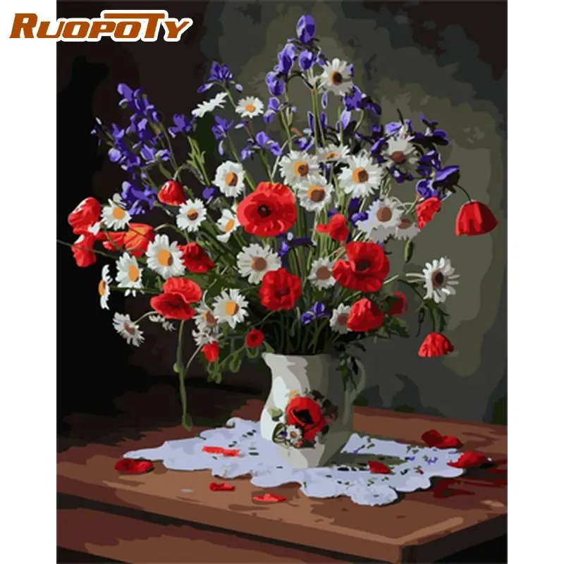 RUOPOTY DIY Painting By Numbers Handpainted Classic Flowers Diy Crafts Canvas Painting Picture Paint For Adults For Kids Gift
RUOPOTY DIY Painting By Numbers Handpainted Classic Flowers Diy Crafts Canvas Painting Picture Paint For Adults For Kids Gift