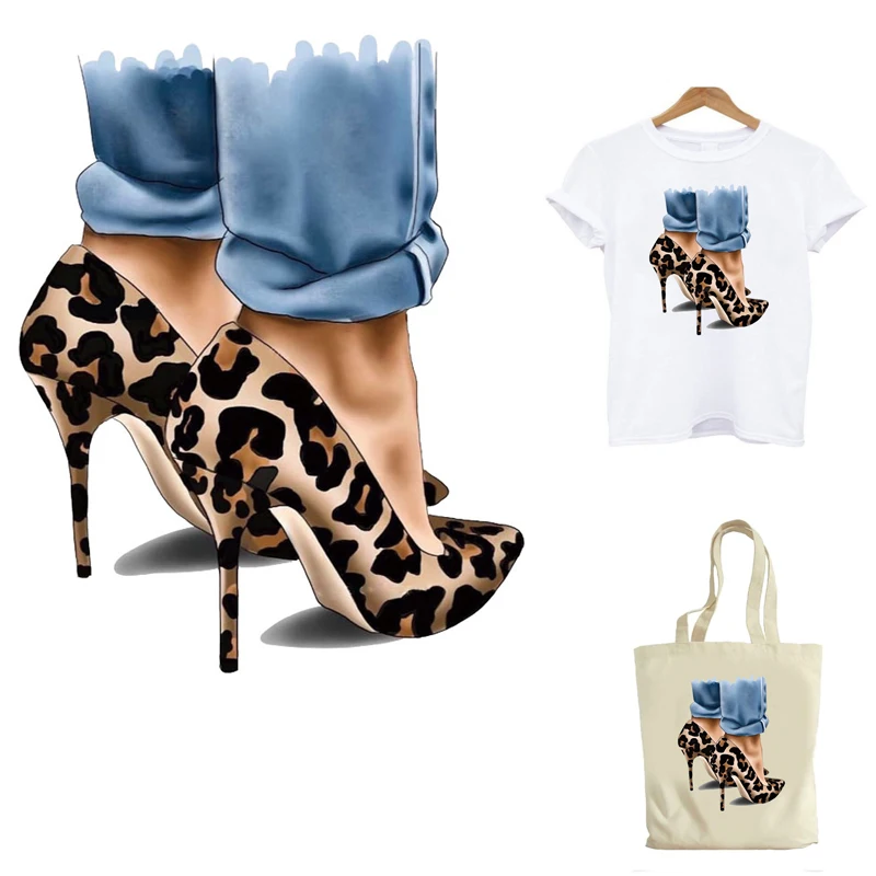 Leopard High Heels Iron on Transfer for Clothes Vinyl Thermo Stickers Applique for T Shirt Custom Patches for Clothing Parches T
Leopard High Heels Iron on Transfer for Clothes Vinyl Thermo Stickers Applique for T Shirt Custom Patches for Clothing Parches T