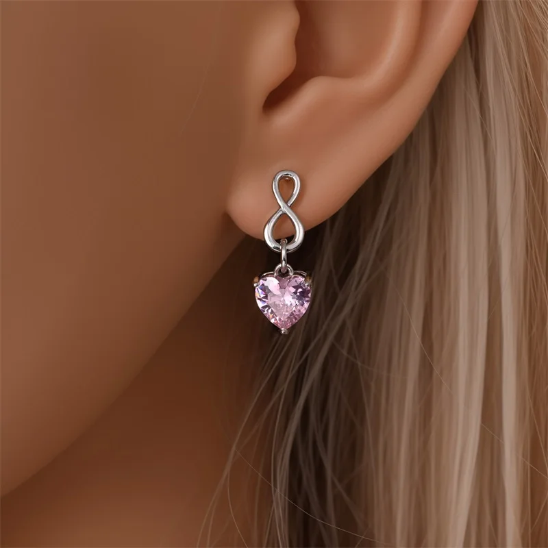 Women's 925 Sterling Silver Bow Princess Powder Sparkling Zircon Trendy Earrings Fit For Wedding Party Exquisite Jewelry 8 Mallzona S509dc008661a4338a83b516901a78449t Women's 925 Sterling Silver Bow Princess Powder Sparkling Zircon Trendy Earrings Fit For Wedding Party Exquisite Jewelry Mallzona