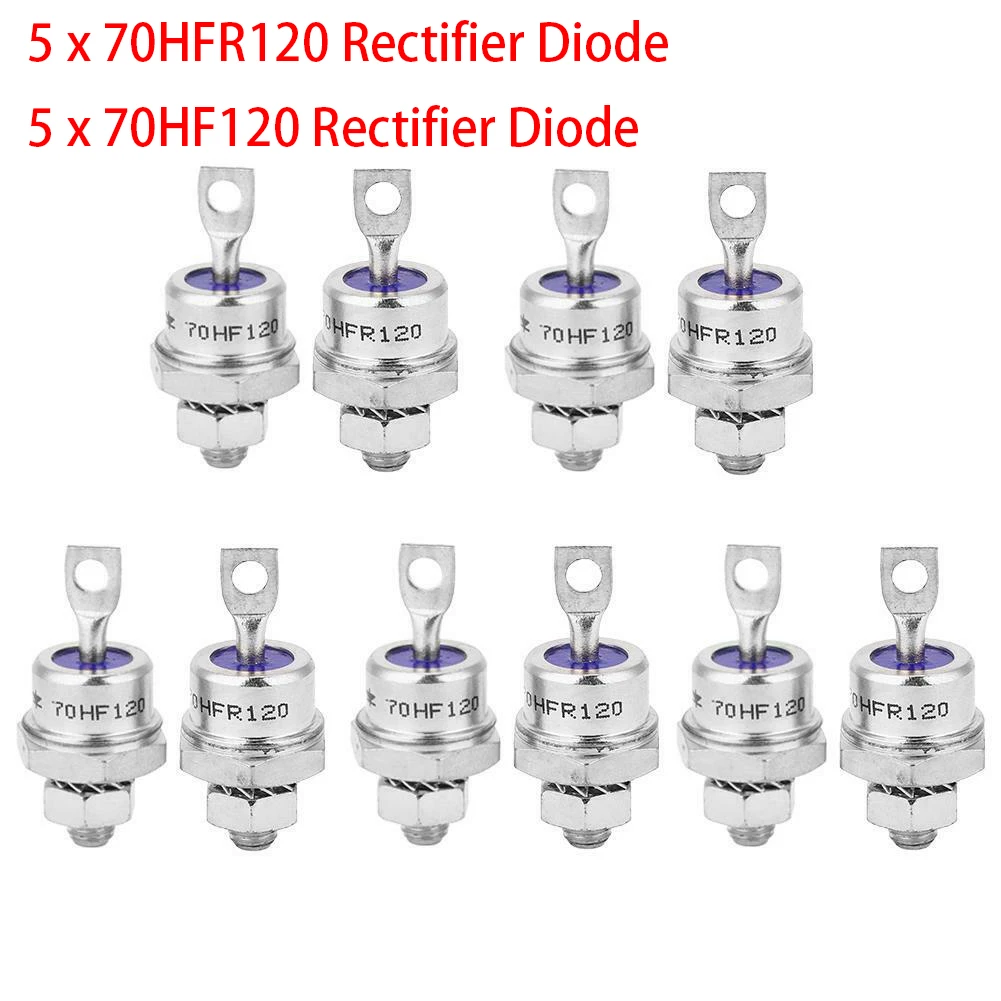 10pcs Spiral Rectifier Diodes For Battery Charging Motor Control 70HFR120 70HF120 Battery Charging Converters Power Supply Part
10pcs Spiral Rectifier Diodes For Battery Charging Motor Control 70HFR120 70HF120 Battery Charging Converters Power Supply Part