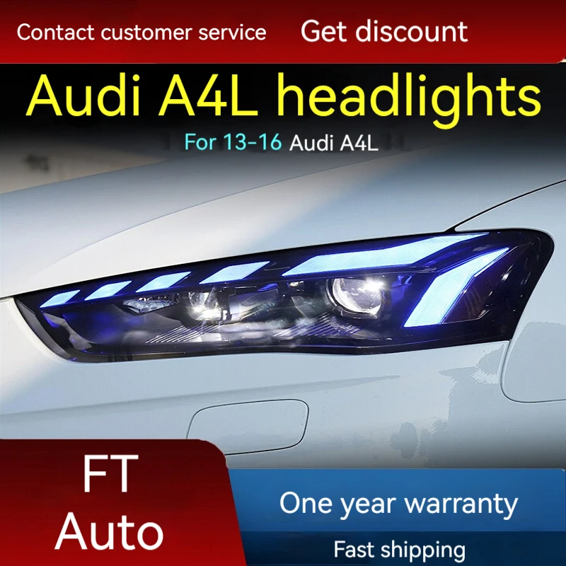 Автомобильные фары для 13-16 Audi A4L, фары в сборе, модифицированные линзы, сенсорные синие дневные ходовые огни
Автомобильные фары для 13-16 Audi A4L, фары в сборе, модифицированные линзы, сенсорные синие дневные ходовые огни