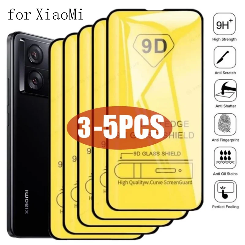 

3-5pcs Tempered Glass for Xiaomi 13T Redmi Note 12 11 10 9 8 7 S 12T Pro Screen Protector for Poco X5 X4 X3 F5 F4 F3 Pro GT