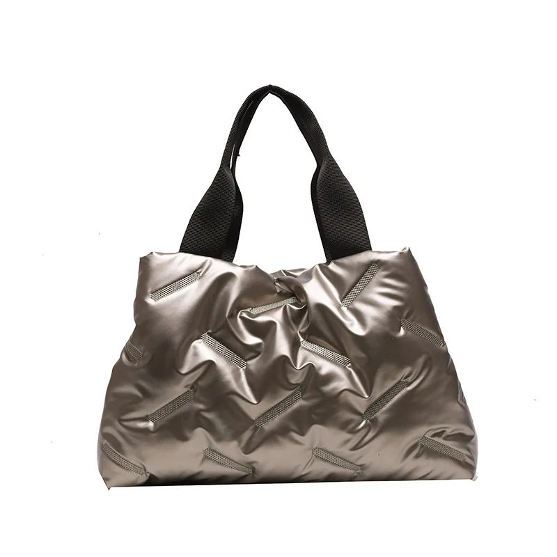 New ladies portable underarm bag simple glossy space cotton tote bag large waterproof cotton-padded jacket shoulder bag tide.
New ladies portable underarm bag simple glossy space cotton tote bag large waterproof cotton-padded jacket shoulder bag tide.