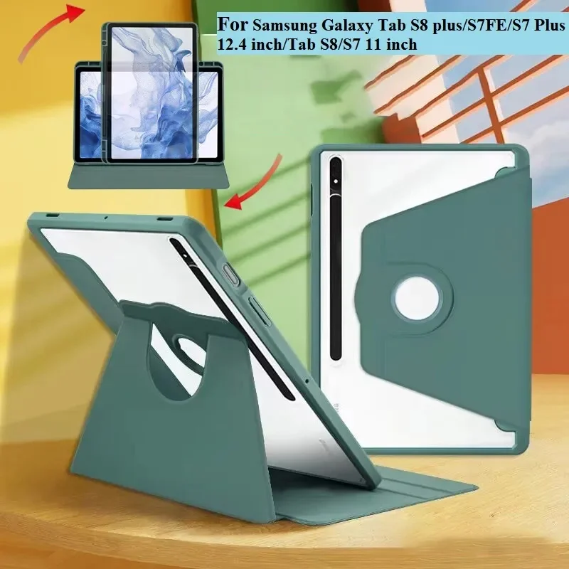 360°Rotation Clear Case For Samsung Galaxy Tab S9 2023 S8 S7 11 S9 Plus S7 FE S8 Plus S7 Plus 12.4 S6 Lite 10.4 A8 10.5 Cover
360°Rotation Clear Case For Samsung Galaxy Tab S9 2023 S8 S7 11 S9 Plus S7 FE S8 Plus S7 Plus 12.4 S6 Lite 10.4 A8 10.5 Cover