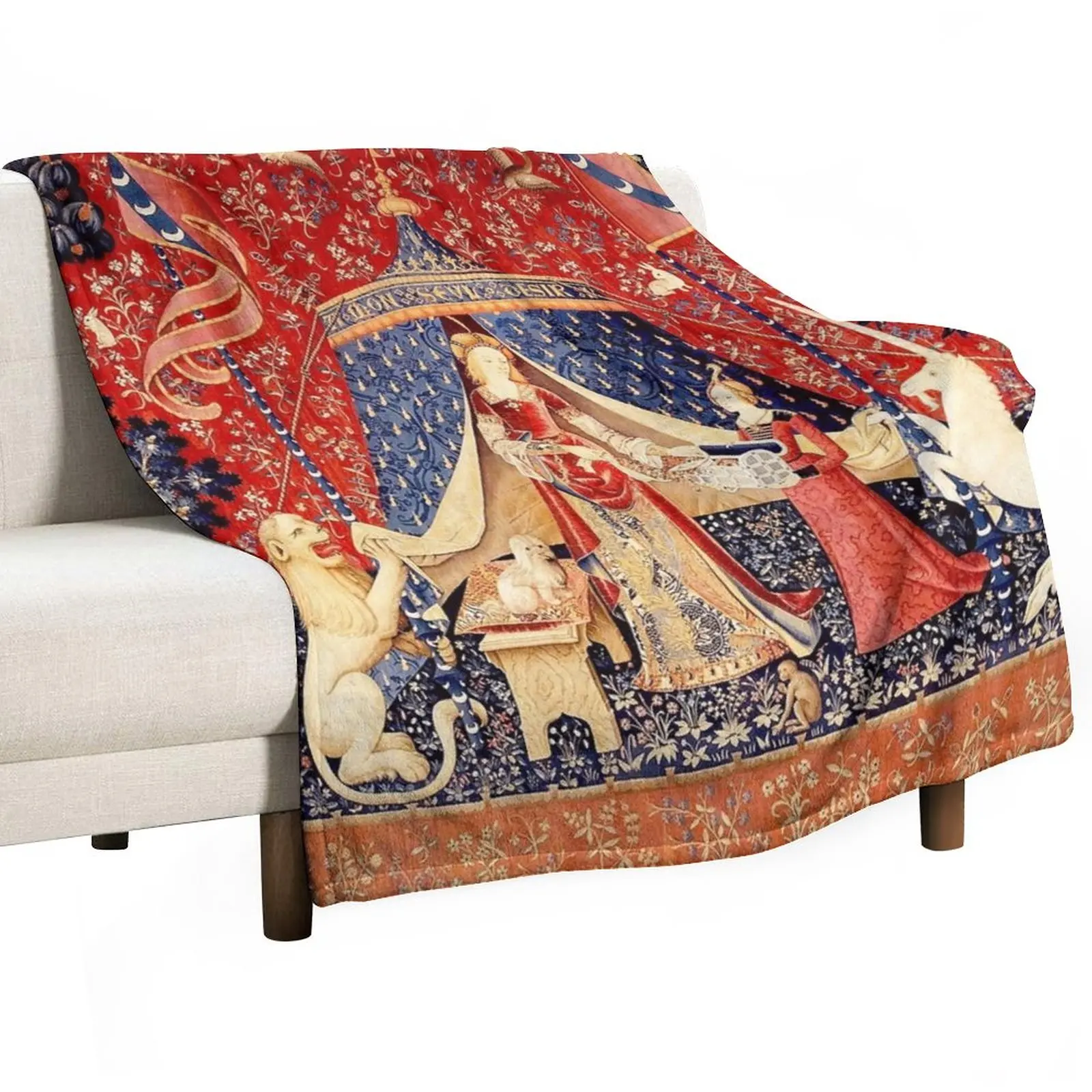 The Lady and the Unicorn: La Dame à la licorne - Medieval Unicorn Tapestry Throw Blanket Loose Blanket Travel Blanket
The Lady and the Unicorn: La Dame à la licorne - Medieval Unicorn Tapestry Throw Blanket Loose Blanket Travel Blanket