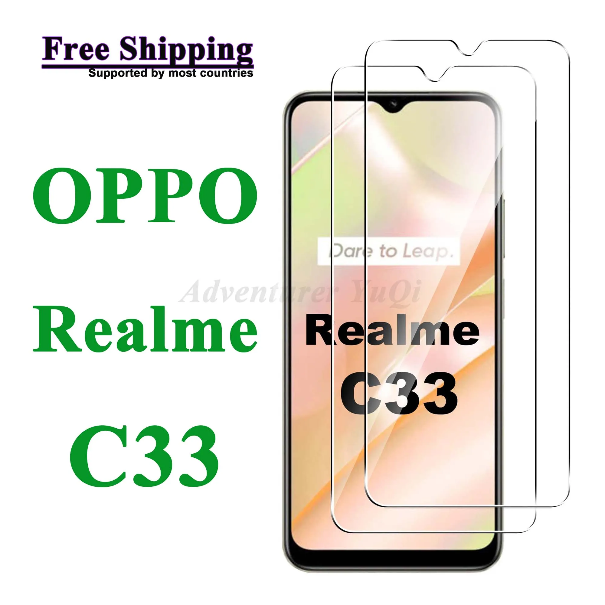 

Screen Protector For OPPO Realme C33, Tempered Glass HD 9H Transparent Clear Anti Scratch Case Friendly Free Shipping