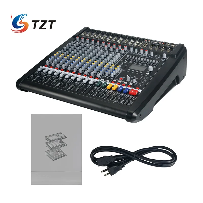 

TZT CMS1000-3 10-Channel Audio Mixer Compact Mixing Console Professional Music Equipment for Dynacord