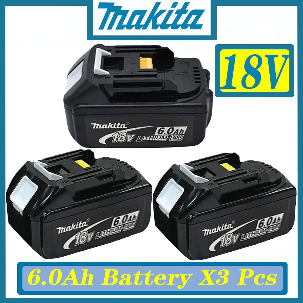 Makita Original Lithium ion Rechargeable Battery 18V 6000mAh 18v drill Replacement Batteries BL1860 BL1830 BL1850 BL1860B
Makita Original Lithium ion Rechargeable Battery 18V 6000mAh 18v drill Replacement Batteries BL1860 BL1830 BL1850 BL1860B