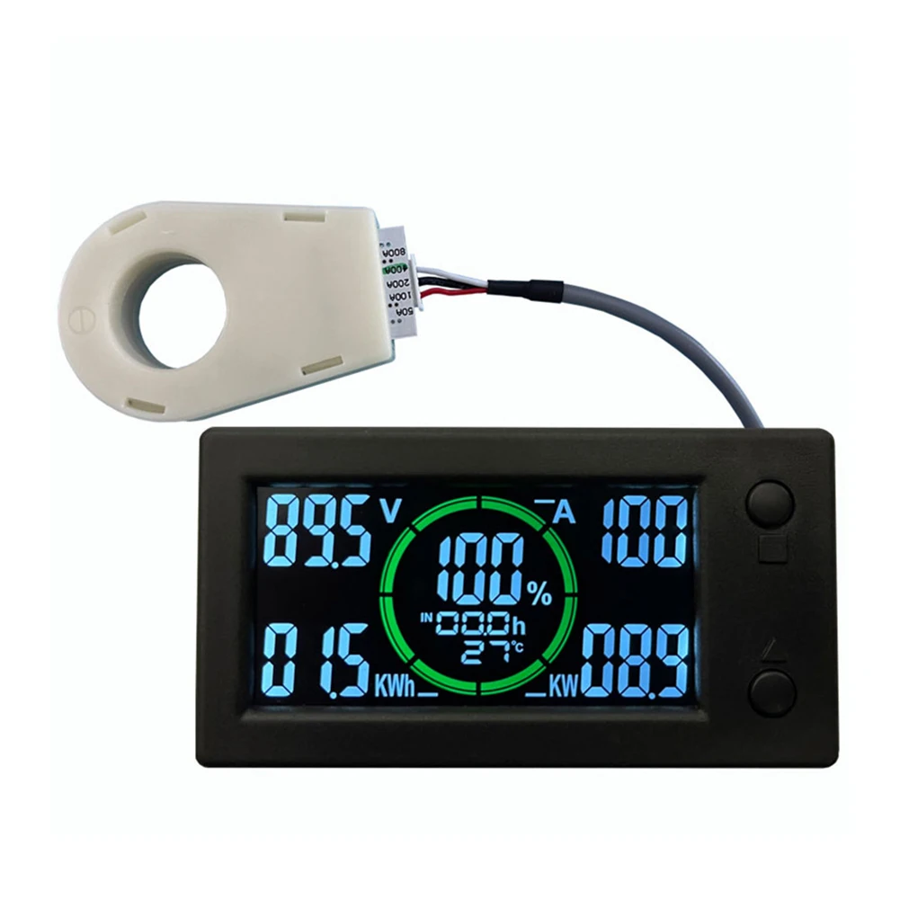 100 AMP LCD Hall Coulomb Meter Counter Voltage Current Power Indicator Digital Display Hall Induction Coulombmeter
100 AMP LCD Hall Coulomb Meter Counter Voltage Current Power Indicator Digital Display Hall Induction Coulombmeter