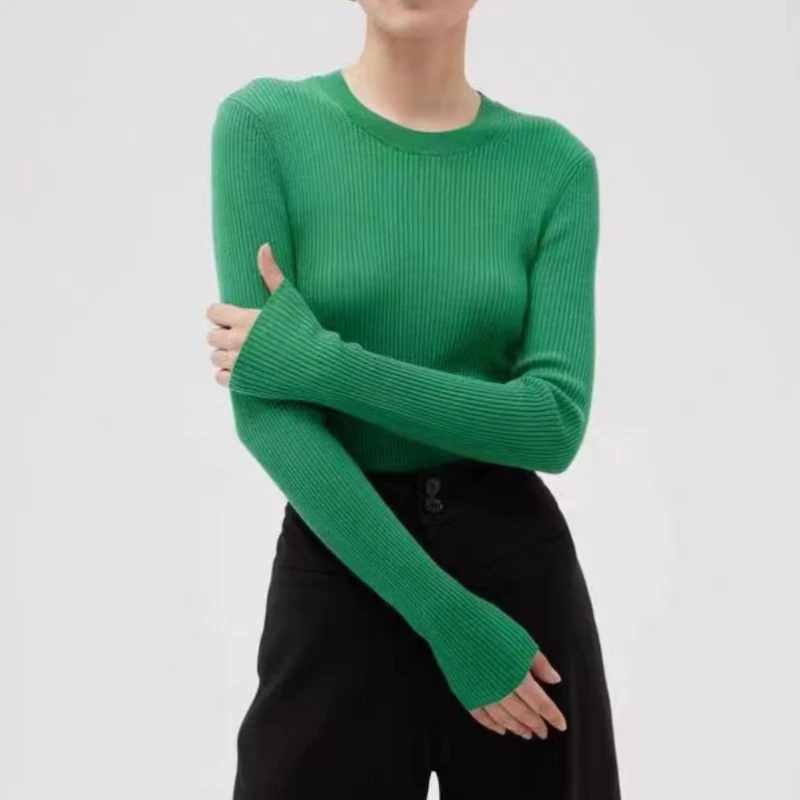 Autumn Winter New Women Round Neck Long Sleeve Solid Color Slim Fit Stretch Wool Knitted Pullover
Autumn Winter New Women Round Neck Long Sleeve Solid Color Slim Fit Stretch Wool Knitted Pullover
