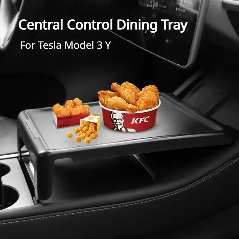 

Dining Tray For Tesla Model 3 Model Y Central Control Plate Board Center Console Drink Fast Food Table Holder Car Accessorie