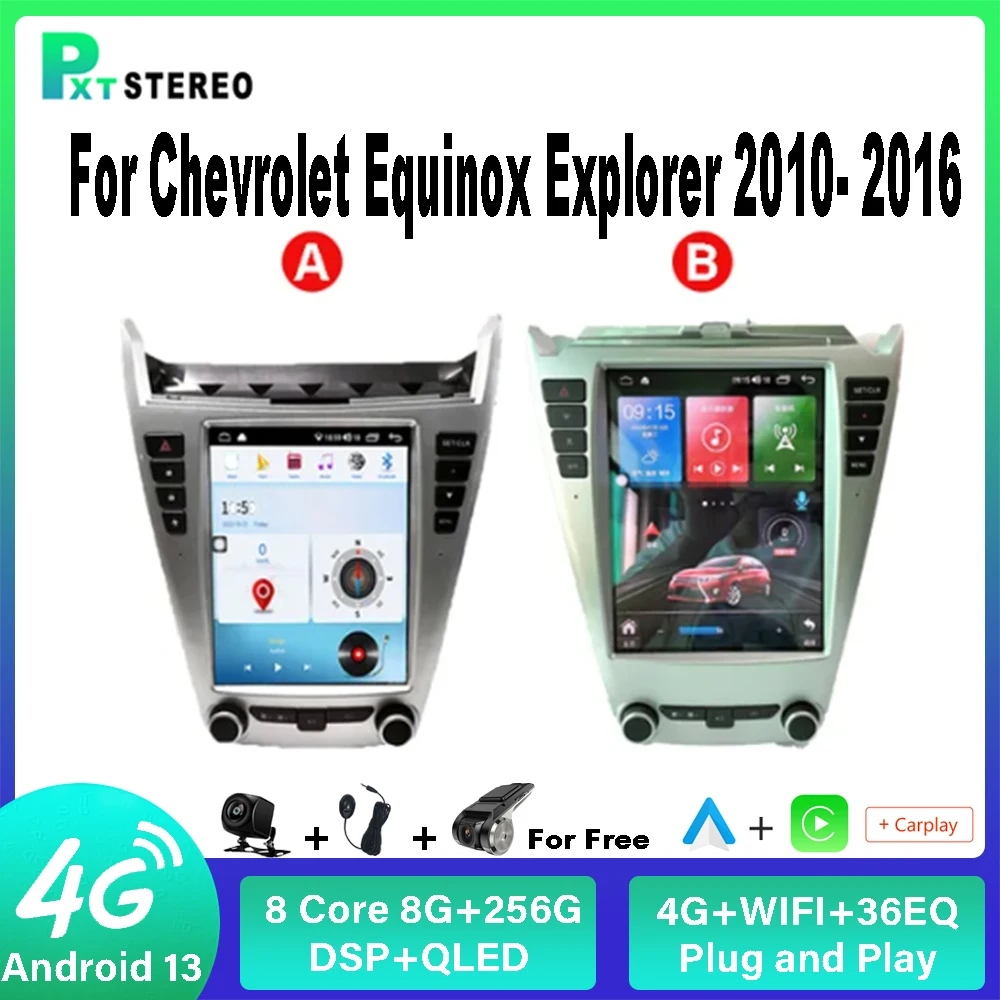 Pxton Car Radio For Chevrolet Equinox Explorer 2009- 2017 Android Carplay Auto Stereo Tesla Screen Multimedia Player 8G+256G 4G
Pxton Car Radio For Chevrolet Equinox Explorer 2009- 2017 Android Carplay Auto Stereo Tesla Screen Multimedia Player 8G+256G 4G