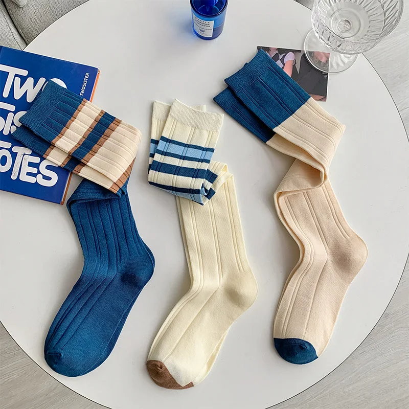 Fashion Stripe Stockings Women Patchwork High Knee Cotton Socks Female New Long Stocking Leg Calcetine Media
Fashion Stripe Stockings Women Patchwork High Knee Cotton Socks Female New Long Stocking Leg Calcetine Media