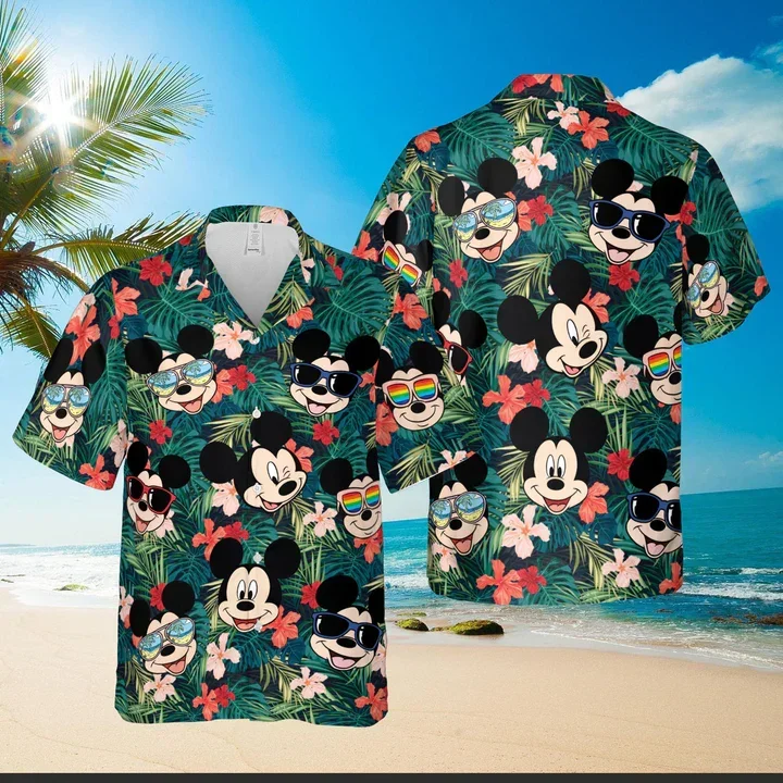 

2024 Diseny Mickey Custom Tropical Disney Hawaiian Shirt | Hawaiian Shirt for Women Men | Hawaiian Shirt Custom