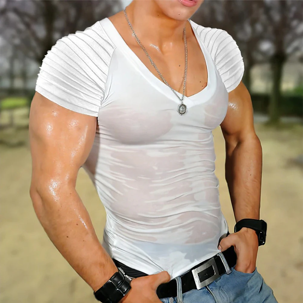 Men's Short Sleeve Tee V Neck Gym Top Active Wear Blouse Sporty Muscle Design Slim Fitting Suitable for Summer Sports
Men's Short Sleeve Tee V Neck Gym Top Active Wear Blouse Sporty Muscle Design Slim Fitting Suitable for Summer Sports
