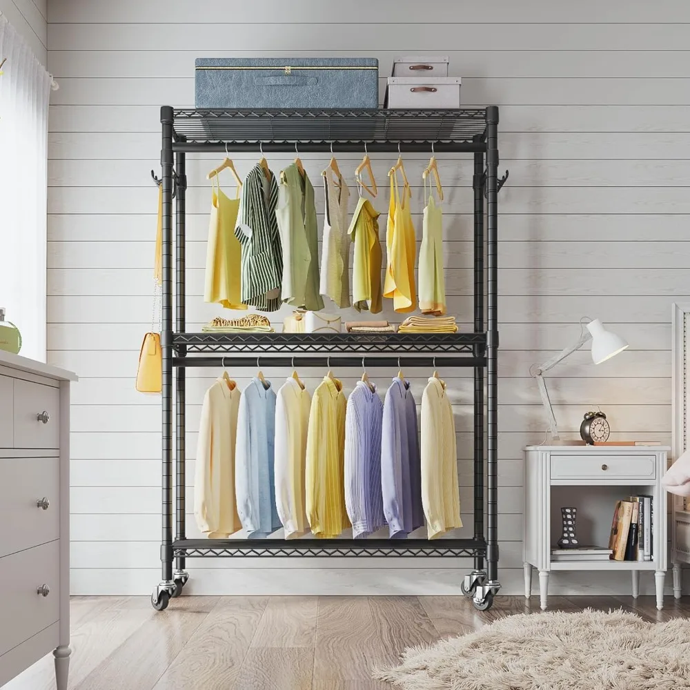 3-layer Adjustable Rolling Clothes Hanger Clothing Cabinets With Double Poles and Side Hooks Wardrobes for the Room Armoire Home
3-layer Adjustable Rolling Clothes Hanger Clothing Cabinets With Double Poles and Side Hooks Wardrobes for the Room Armoire Home