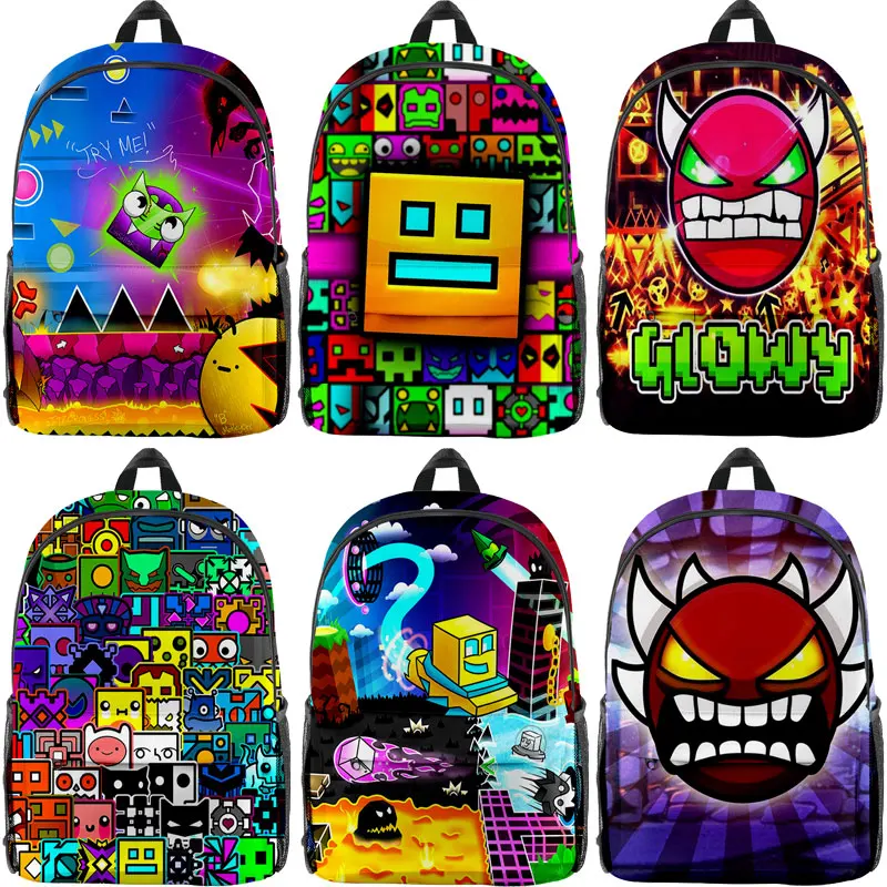 Game Angry Geometry Dash Backpacks Children Backpack Boys Girls Cartoon Bookbag Kids School Bag Travel Mochila Student Schoolbag 
Game Angry Geometry Dash Backpacks Children Backpack Boys Girls Cartoon Bookbag Kids School Bag Travel Mochila Student Schoolbag