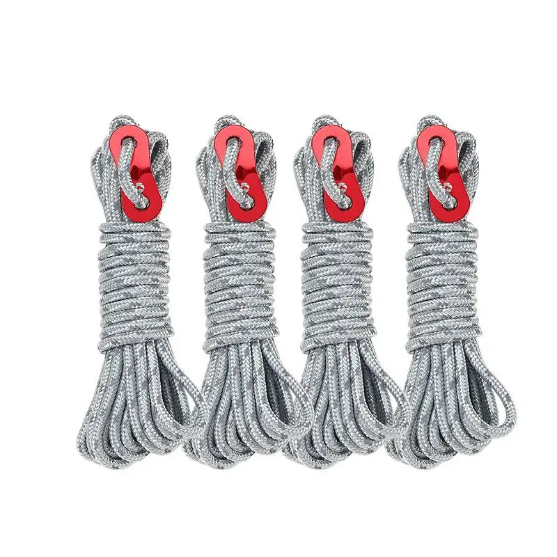 Походная веревка для палатки, светоотражающий навес, Износостойкий полиэстер, 4 мм, 4 метра, фотоэлемент, набор из 4 шт.
Походная веревка для палатки, светоотражающий навес, Износостойкий полиэстер, 4 мм, 4 метра, фотоэлемент, набор из 4 шт.