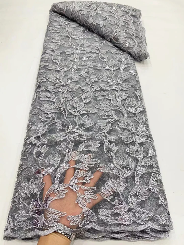 NDPN137 Gray color African net lace with sequins,good looking embroidered French tulle lace fabric for party/wedding dress
NDPN137 Gray color African net lace with sequins,good looking embroidered French tulle lace fabric for party/wedding dress