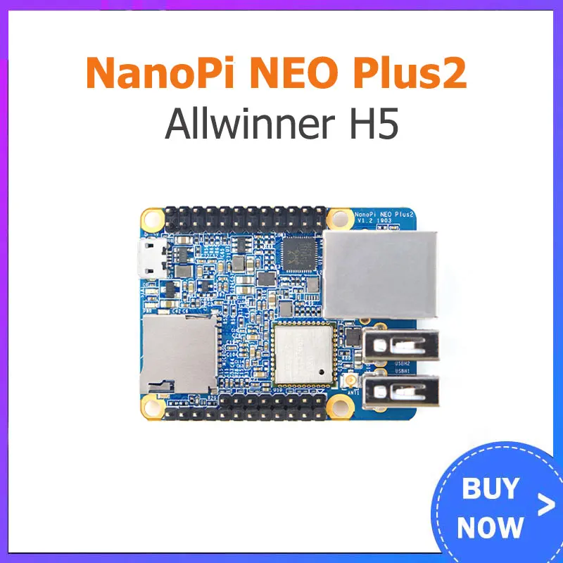 NanoPi NEO Plus2 512 Мб DDR3 ОЗУ 8 Гб eMMC Allwinner H5 четырехъядерный 64-разрядный высокопроизводительный Cortex A53
NanoPi NEO Plus2 512 Мб DDR3 ОЗУ 8 Гб eMMC Allwinner H5 четырехъядерный 64-разрядный высокопроизводительный Cortex A53