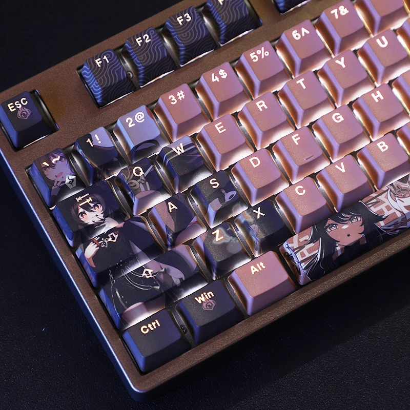 Genshin Impact Dark Horror Style Theme Hu Tao Light Through Keycaps Cosplay Keyboard PBT Keycaps For 61/87/104/108 Key Keyboard
Genshin Impact Dark Horror Style Theme Hu Tao Light Through Keycaps Cosplay Keyboard PBT Keycaps For 61/87/104/108 Key Keyboard