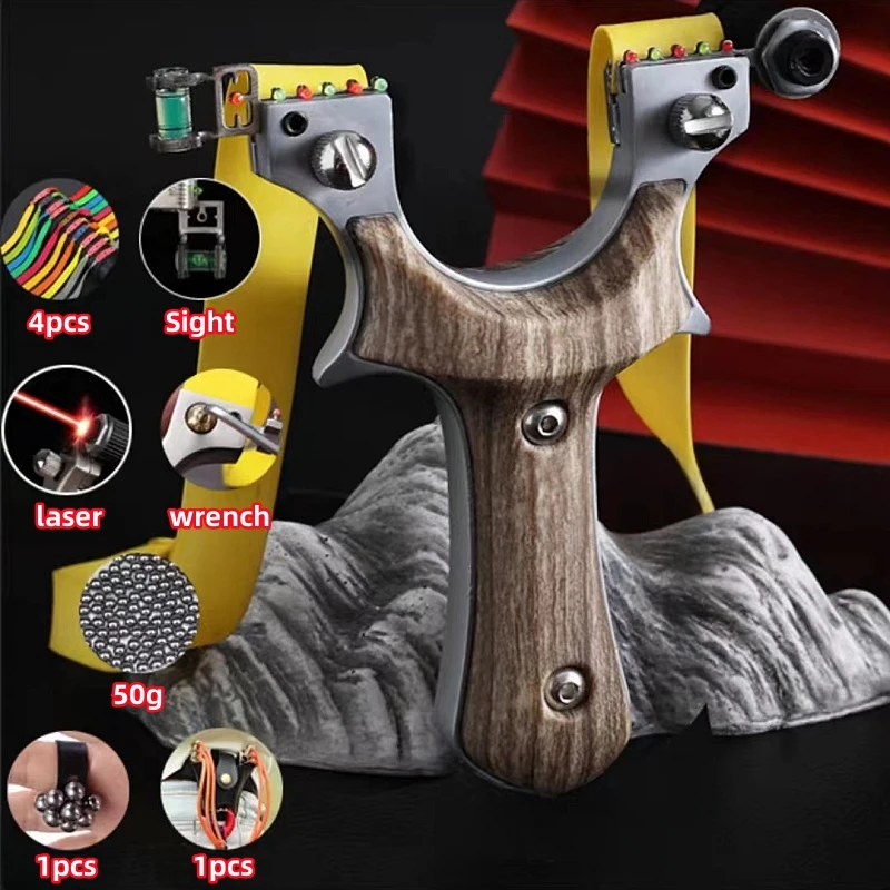 Outdoor Hunting Metal Laser Aiming Slingshot Shooting Competition Game Comfortable Grip Flat Rubber Band Target Paper Set
Outdoor Hunting Metal Laser Aiming Slingshot Shooting Competition Game Comfortable Grip Flat Rubber Band Target Paper Set