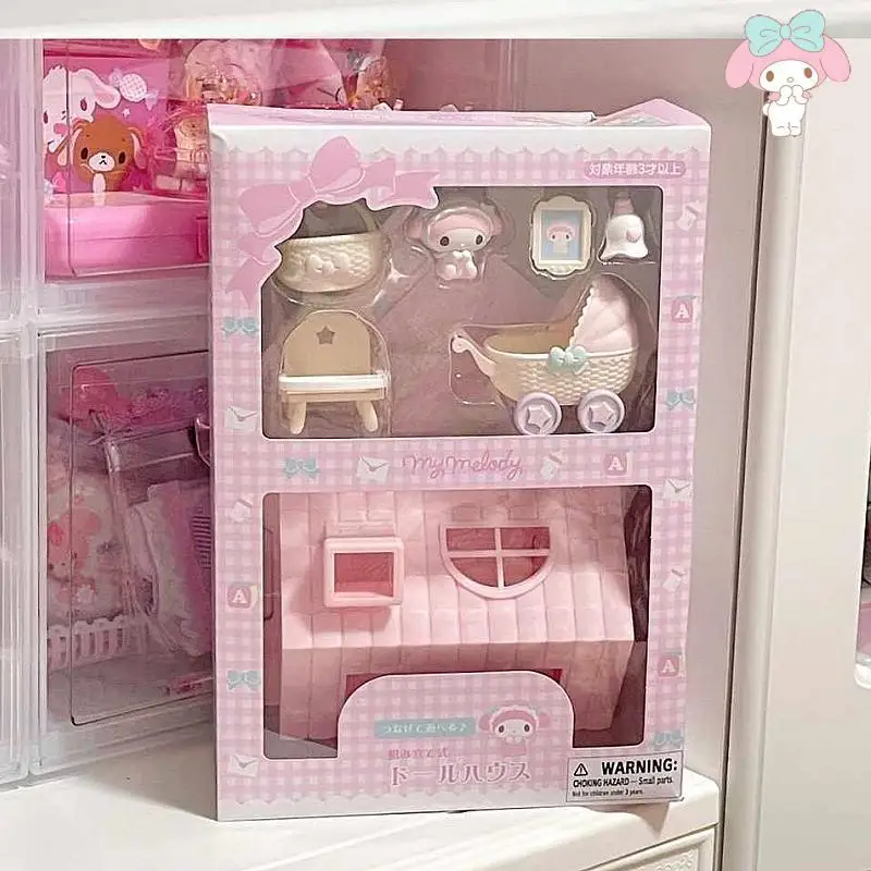 Kawaii My Melody Kuromi Cinnamoroll Houses Villa Building Model Assembled Toys Anime Sanrio Girly Heart Cute Desktop Decorations
Kawaii My Melody Kuromi Cinnamoroll Houses Villa Building Model Assembled Toys Anime Sanrio Girly Heart Cute Desktop Decorations