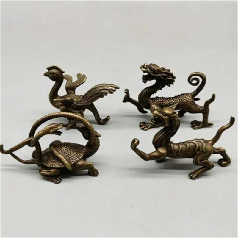 Collect China Bronze Fengshui The Four Symbols God Beast Statue 4PCS
Collect China Bronze Fengshui The Four Symbols God Beast Statue 4PCS