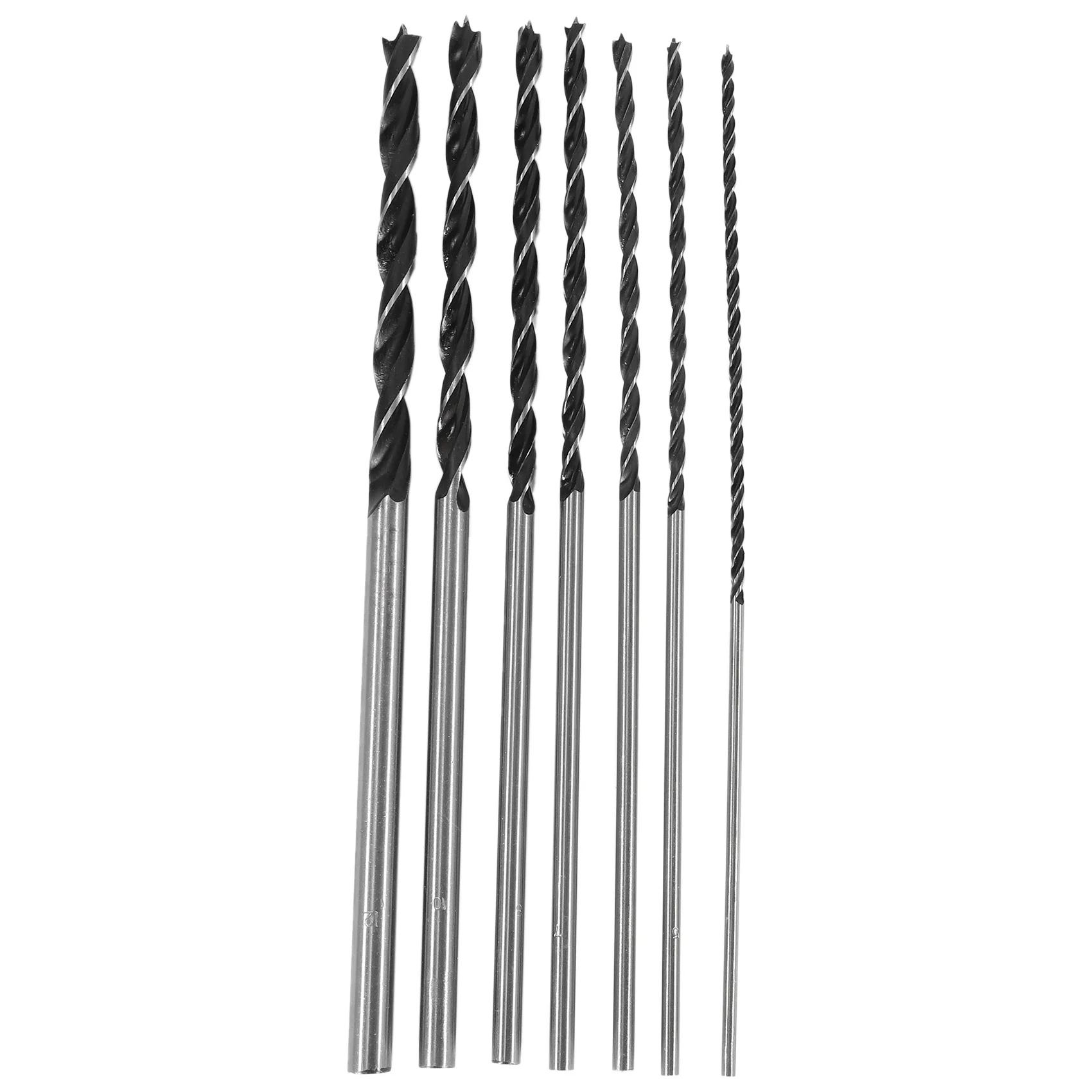 7pc X Long Wood Drill Bit Set 4mm 5mm 6mm 7mm 8mm 10mm 12mm x 300mm Brad Point 
7pc X Long Wood Drill Bit Set 4mm 5mm 6mm 7mm 8mm 10mm 12mm x 300mm Brad Point