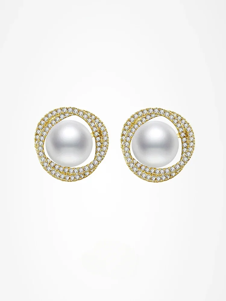 

Temperamental Pearl Stud Earrings Light Luxury Unique Earring Ear Clip Non-Piercing Earrings Autumn and Winter Gift