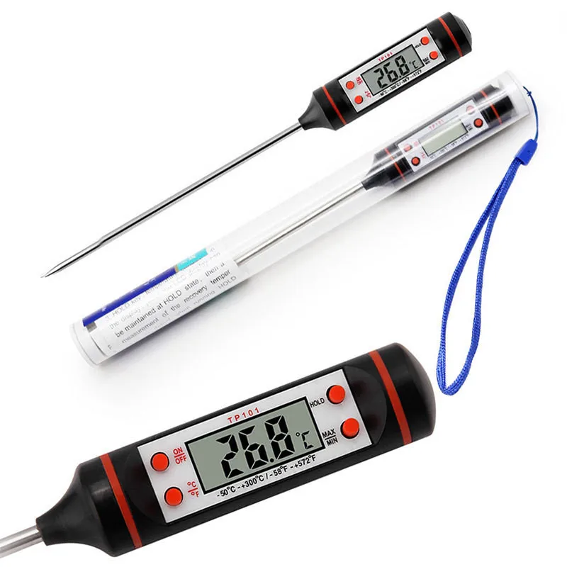 

Professional Digital Kitchen Thermometer Barbecue Water Oil Cooking Meat Food Thermometers 304 Stainless Steel Probe Tools