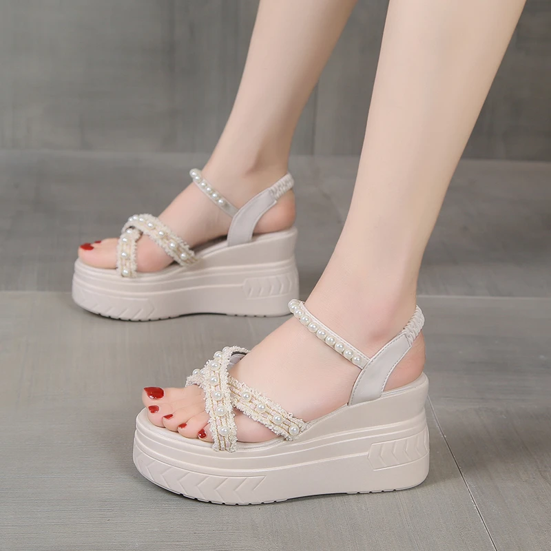 Shoes for Women 2023 Hot Sale Modern Women's Sandals New Style Party Sandals Women Solid Color String Bead Wedge Shoes Ladies
Shoes for Women 2023 Hot Sale Modern Women's Sandals New Style Party Sandals Women Solid Color String Bead Wedge Shoes Ladies