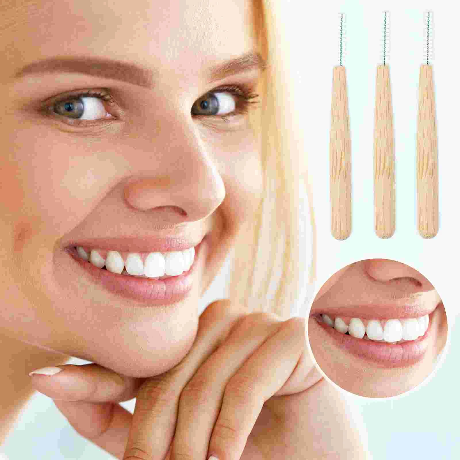 

Bamboo Cleaner Interdental Brush Braces Light Tooth Picks Flossers Dental Tooth Brush Teeth whitening tool