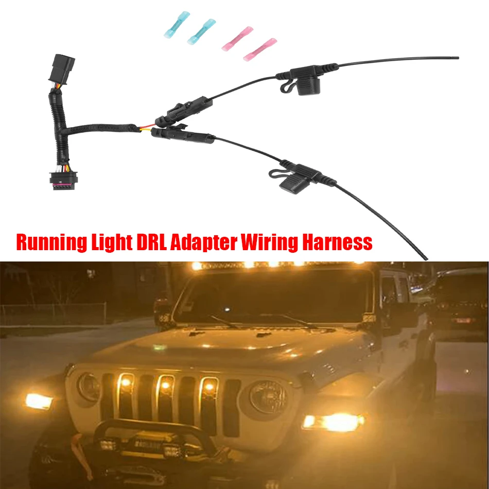 

MX 97109-0925 Running Light DRL Adapter Wiring Harness, Compatible with 18-23 Jeep Wrangler JL & Gladiator JT