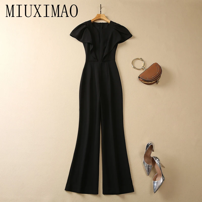 MIUXIMAO 2023 High Quality Spring&Summer Elegant Jumpsuits Short Sleeve V-Neck Chiffon Solid Fashion Jumpsuits Women Vestide
MIUXIMAO 2023 High Quality Spring&Summer Elegant Jumpsuits Short Sleeve V-Neck Chiffon Solid Fashion Jumpsuits Women Vestide