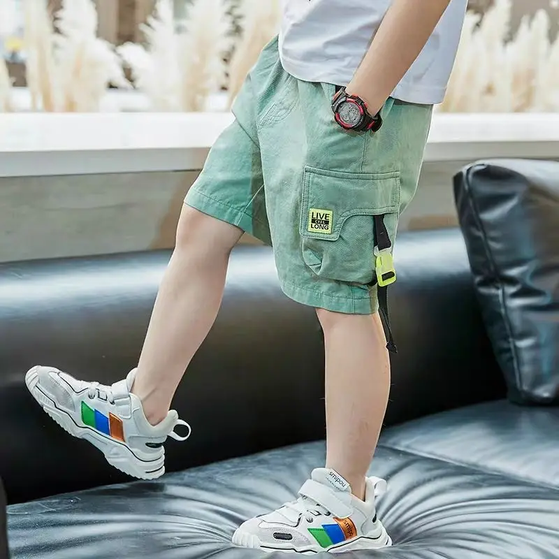 

Boys Cargo Shorts Summer Short Sport Cotton Sweatpants Boys Knee Length Pants Size 6 8 10 12 13 14 Year Hot Pants Kids Clothes