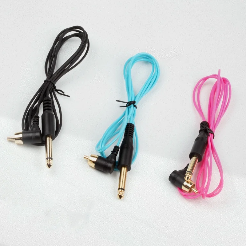 

Tattoo Clip Line Silicone Hook Line RCA Interface Elbow Connection Line Insert Tattoo Power Supply Thin Lines Tattoo Accessories