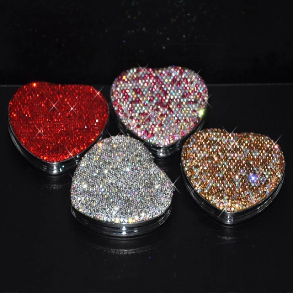 Creative Double-Side Inlaid Rhinestones Small Round Vanity Mirror Flap Folding Bling Mini Handheld Mirror Fashion Makeup Mirrors
Creative Double-Side Inlaid Rhinestones Small Round Vanity Mirror Flap Folding Bling Mini Handheld Mirror Fashion Makeup Mirrors