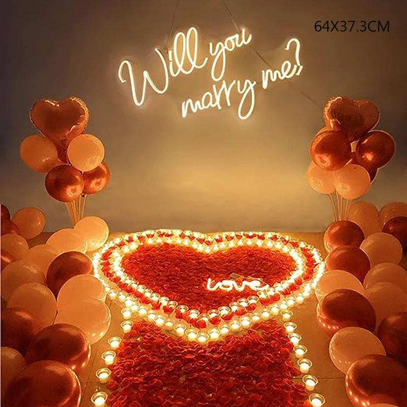 Will You Marry Me Neon Sign for Proposal Decorations Large Neon Light up Marry Me Sign Wall Decor Light Romantic LED Sign
Will You Marry Me Neon Sign for Proposal Decorations Large Neon Light up Marry Me Sign Wall Decor Light Romantic LED Sign