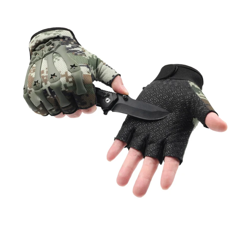 

Hunting Fitness Fingerless Gloves Tactical Gloves Outdoor Sport Gloves Half Finger Military Men Women Combat Shooting