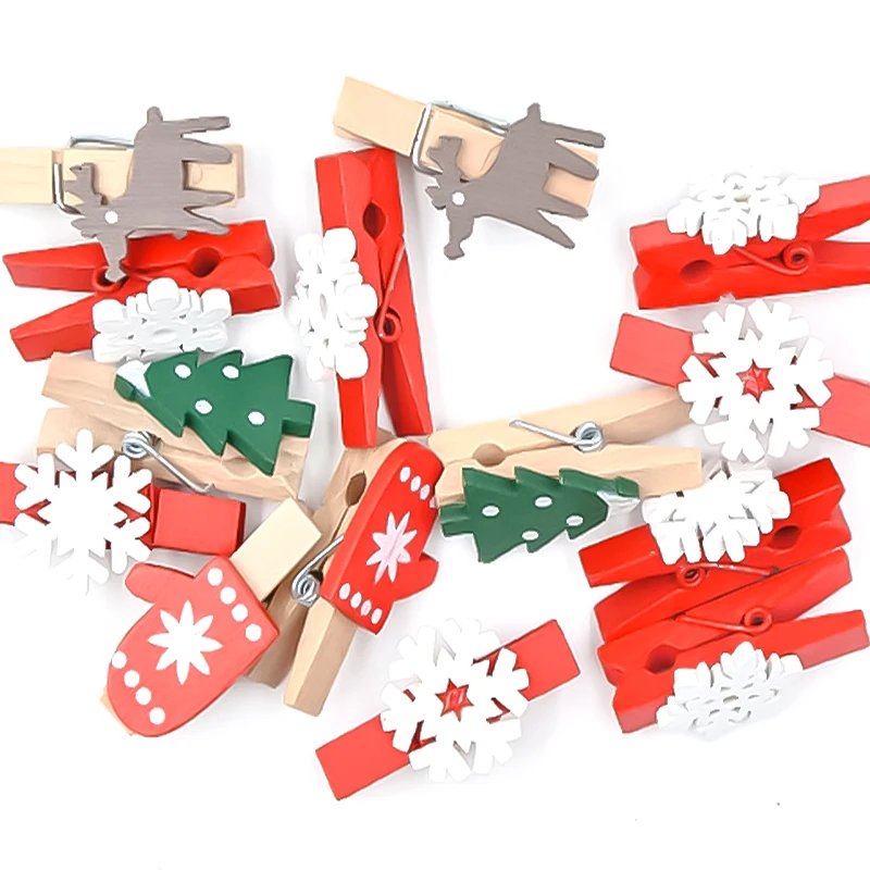 25Pcs Christmas Wooden Clips New Year Party Photo Wall Clip DIY Christmas Ornaments Decoration for Home Xmas Tree Snowflake Pegs
25Pcs Christmas Wooden Clips New Year Party Photo Wall Clip DIY Christmas Ornaments Decoration for Home Xmas Tree Snowflake Pegs