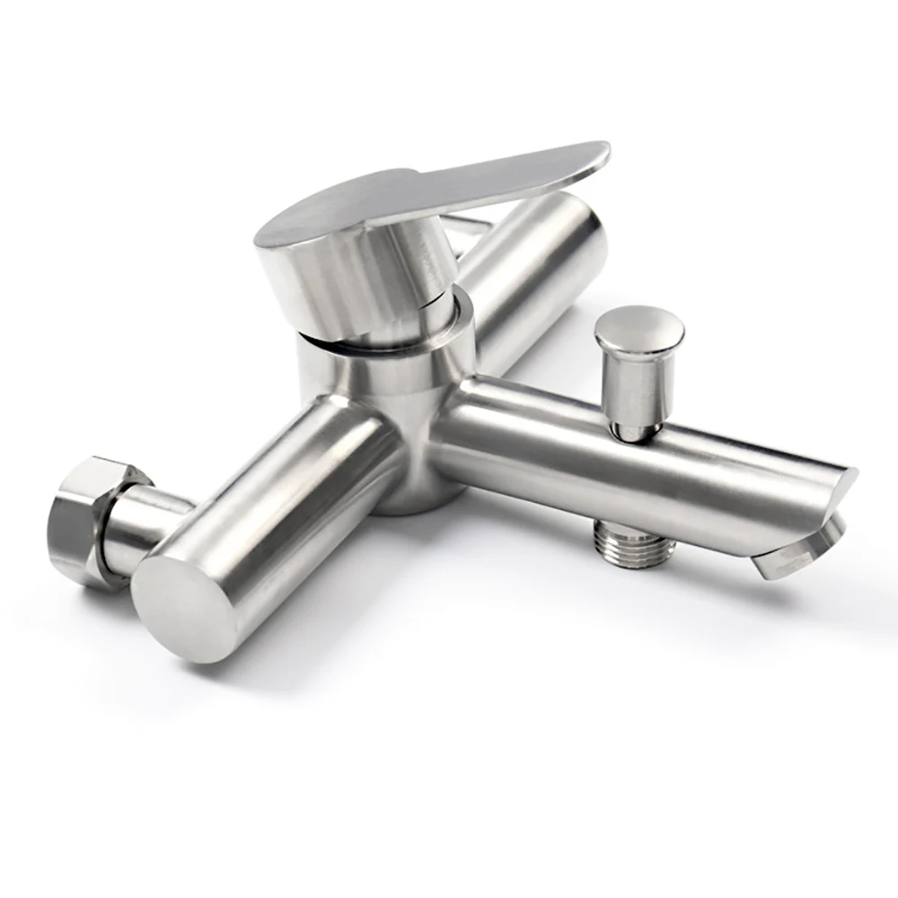 Wall Mount Cold Hot Water Mixer 304 Stainless Steel Triple Valve Nozzle Tap Bathtub Faucet Bathroom Shower Faucet
Wall Mount Cold Hot Water Mixer 304 Stainless Steel Triple Valve Nozzle Tap Bathtub Faucet Bathroom Shower Faucet