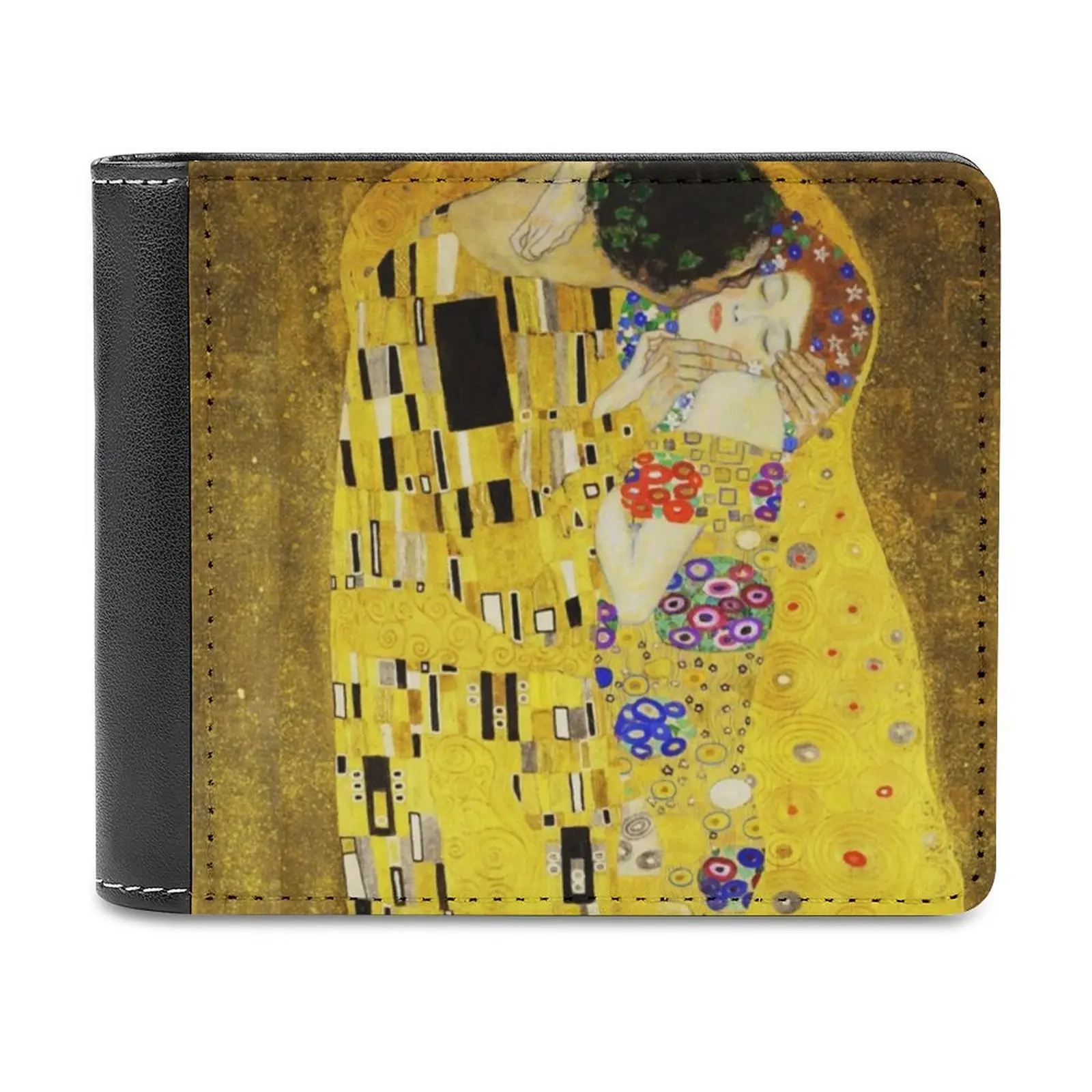 

Klimt The Kiss кожаный кошелек мужской классический черный кошелек кредитница модный мужской кошелек Klimt The Kiss Klimt kkiss Kiss