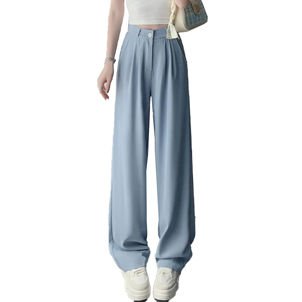 

Women Pants Pants Casual Drape High Waist Loose Pants Straight Pants Wide Leg Pants Womens For Women Brand New