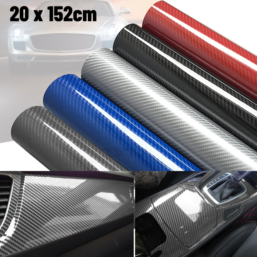 6D Car Styling DIY High Glossy Carbon Fiber Vinyl Wrap Film 20/50*152cm Motorcycle Automobiles Car Sticker Decals Accessories
6D Car Styling DIY High Glossy Carbon Fiber Vinyl Wrap Film 20/50*152cm Motorcycle Automobiles Car Sticker Decals Accessories