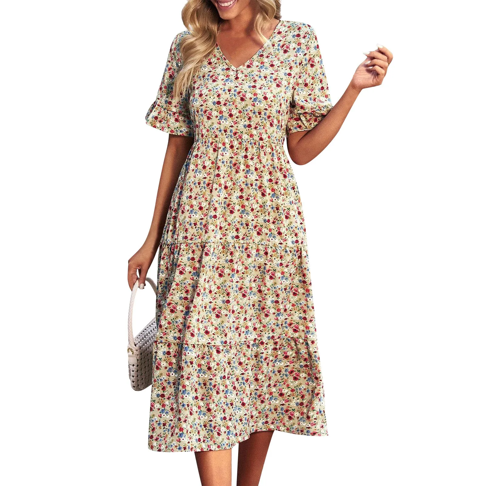 Fashionable And Sexy Women's V-neck Elegant Dress Summer Short-sleeved Dresses vestido vestidos femenino roupa feminina
Fashionable And Sexy Women's V-neck Elegant Dress Summer Short-sleeved Dresses vestido vestidos femenino roupa feminina