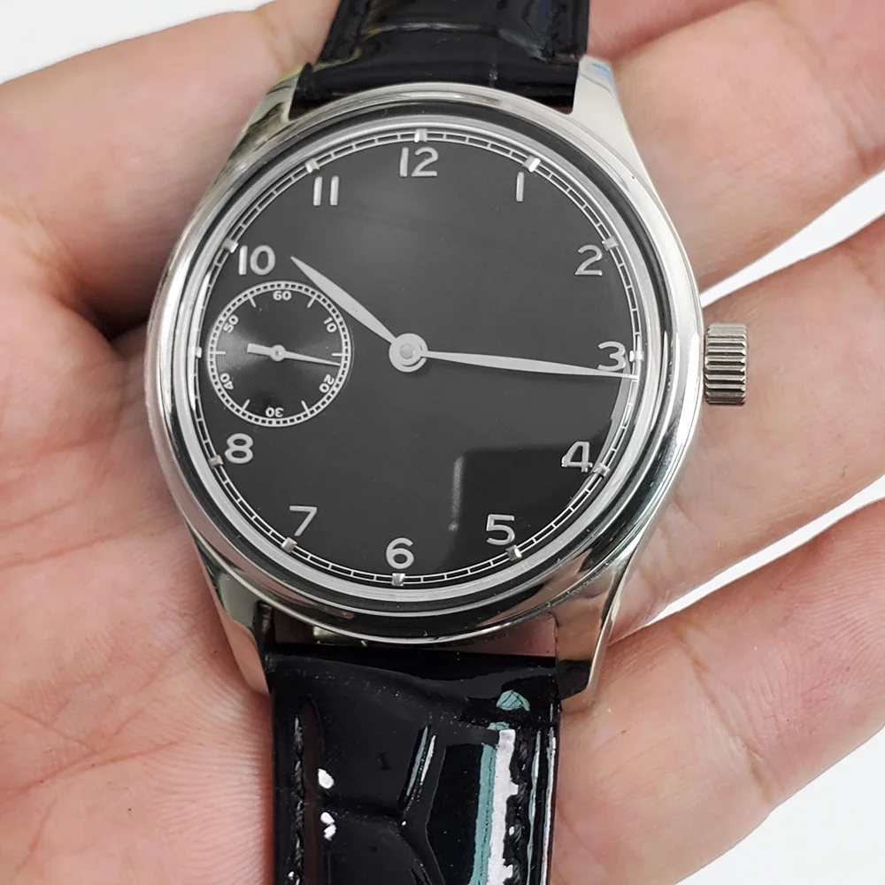 Men's manual watch 42mm movement ST3600 series manual chain up movement black and silver flat handle
Men's manual watch 42mm movement ST3600 series manual chain up movement black and silver flat handle