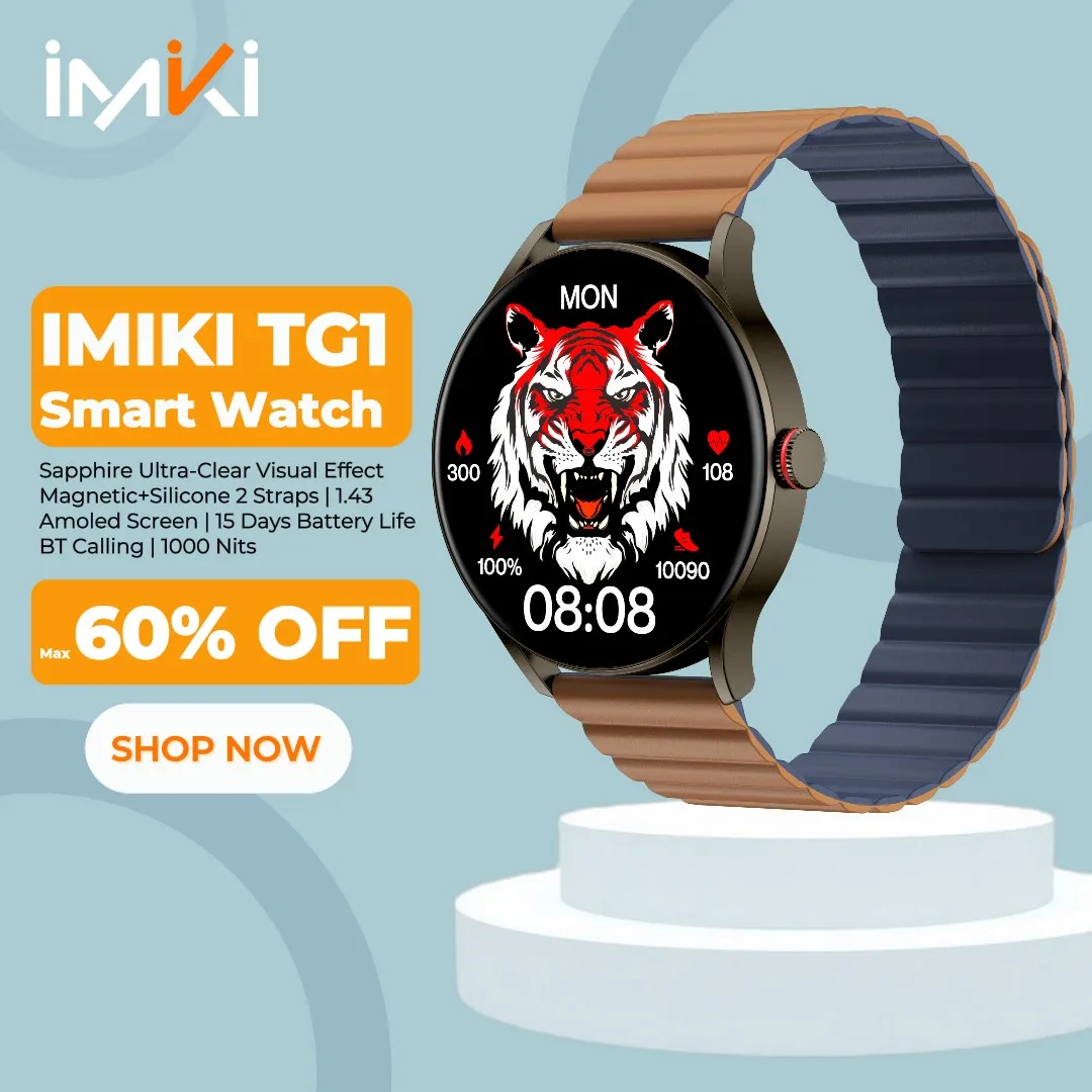 IMIKI TG1 Smart Watch Man Women Smartwatch 280mAh Long Battery 1.85'' Bluetooth Calling Sports Fitness Tracker For Android IOS
IMIKI TG1 Smart Watch Man Women Smartwatch 280mAh Long Battery 1.85'' Bluetooth Calling Sports Fitness Tracker For Android IOS