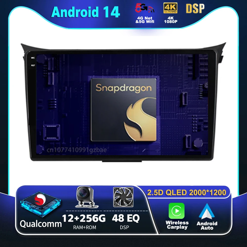 Android 14 Auto Carplay for Hyundai I30 Elantra GT 2012 2013 2014 2015 2016 Car Radio Multimedia GPS Navigation Player 2din DVD
Android 14 Auto Carplay for Hyundai I30 Elantra GT 2012 2013 2014 2015 2016 Car Radio Multimedia GPS Navigation Player 2din DVD